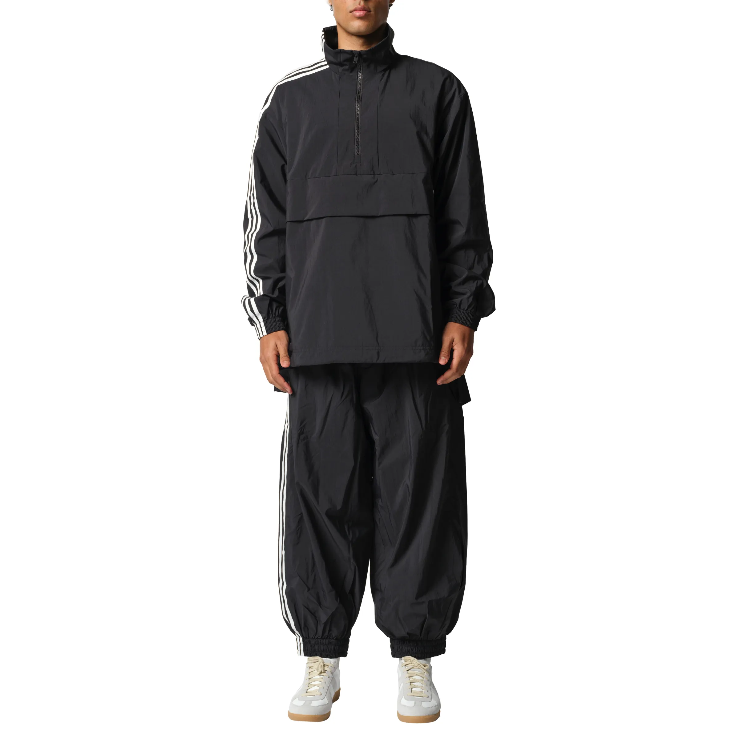 3 Stripe Nylon Anorak in Black sold by MARAIS product image thumbnail 4