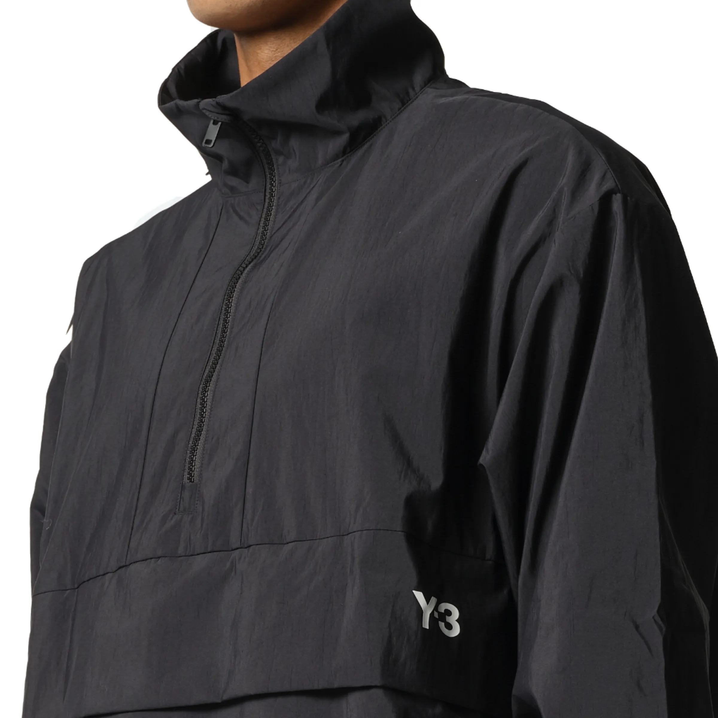 3 Stripe Nylon Anorak in Black sold by MARAIS product image thumbnail 3