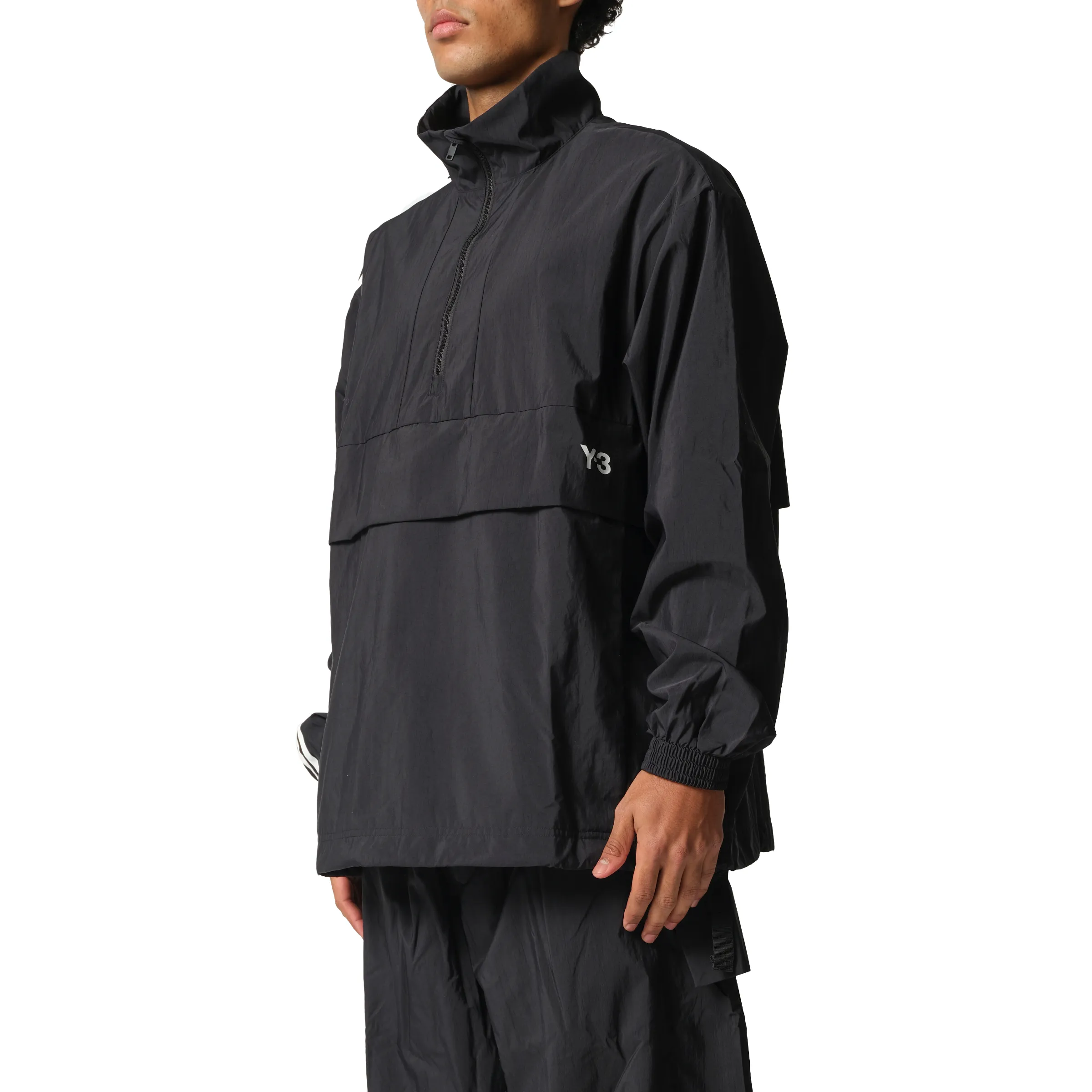 3 Stripe Nylon Anorak in Black sold by MARAIS product image thumbnail 5