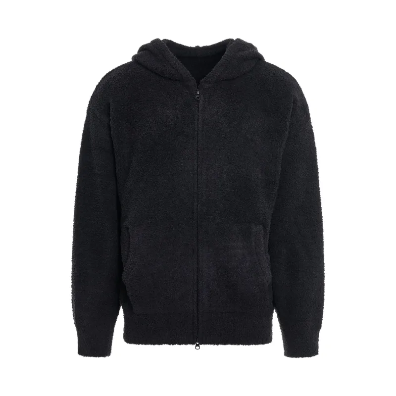 Lounge Zip Up Hoodie in Black/Charcoal made by MARAIS