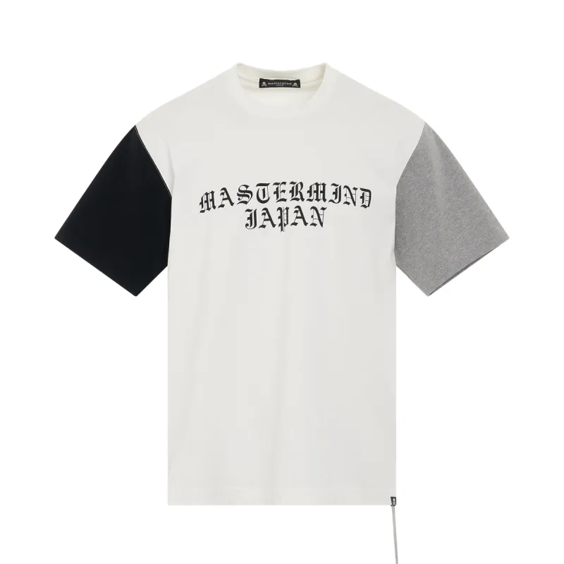 Colourblock Logo T-Shirt in White sold by MARAIS