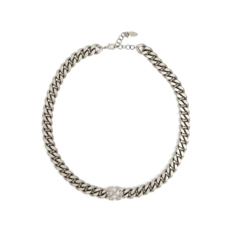 Arrow OW Pendant Necklace in Silver sold by MARAIS