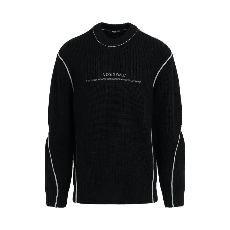 Dialouge Knit Crewneck in Black sold by MARAIS