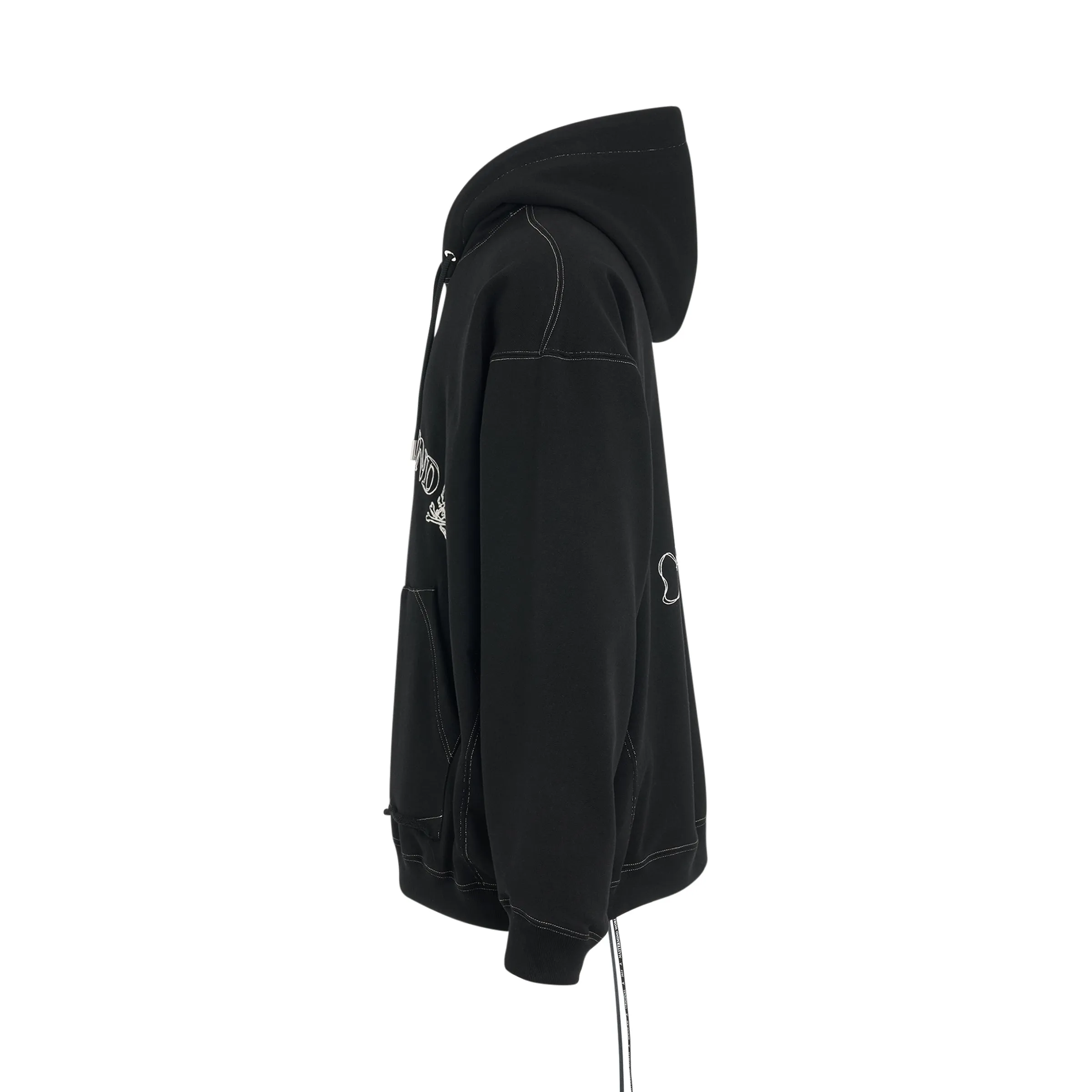 Handwriting Boxy Fit Hoodie in Black sold by MARAIS product image thumbnail 3