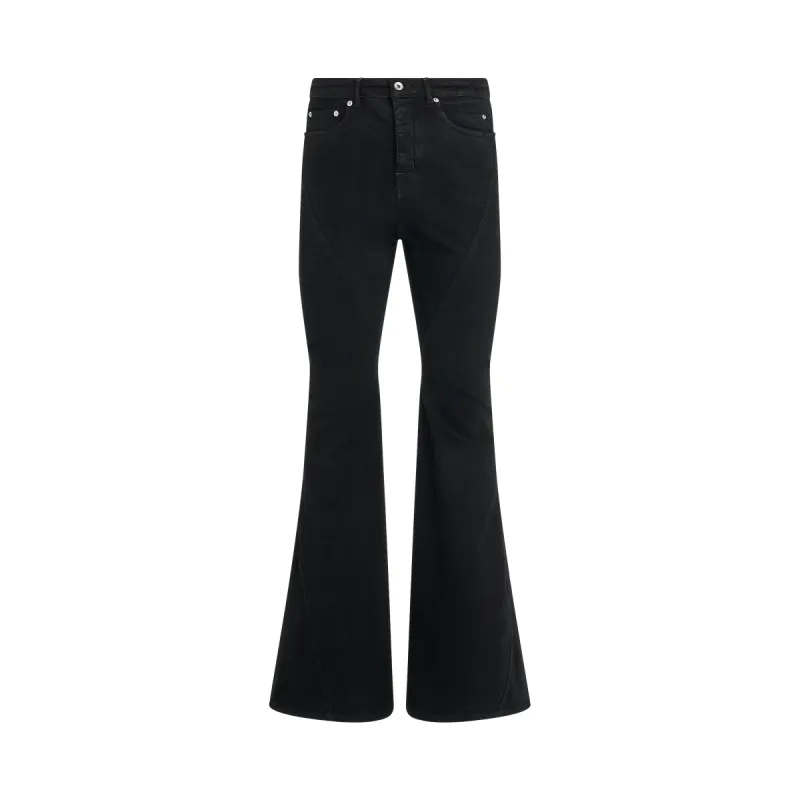 Bias Bootcut Jeans in Black sold by MARAIS