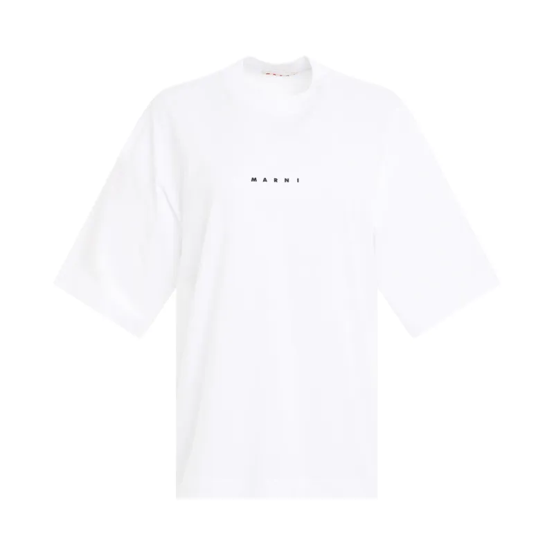 Logo Cotton Jersey T-Shirt in Lily White sold by MARAIS