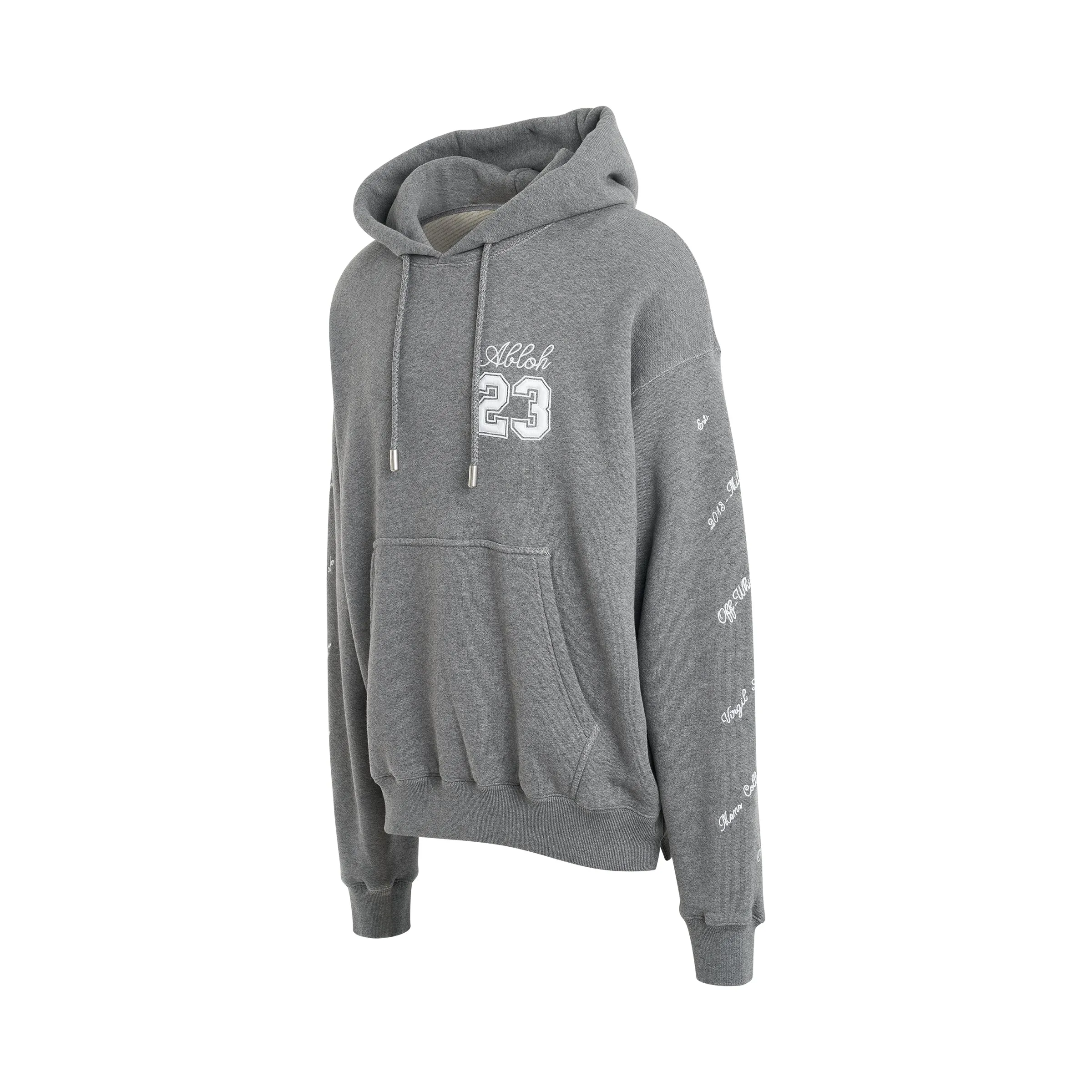 23 Logo Skate Hoodie in Melange Grey/White sold by MARAIS product image thumbnail 2
