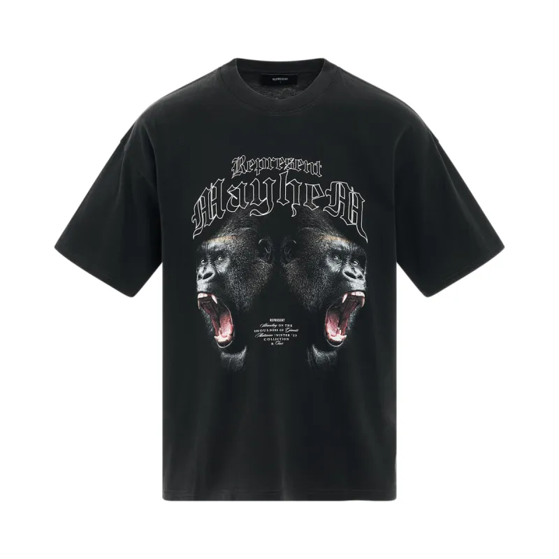 Mayhem Print T-Shirt in Vintage Black sold by MARAIS