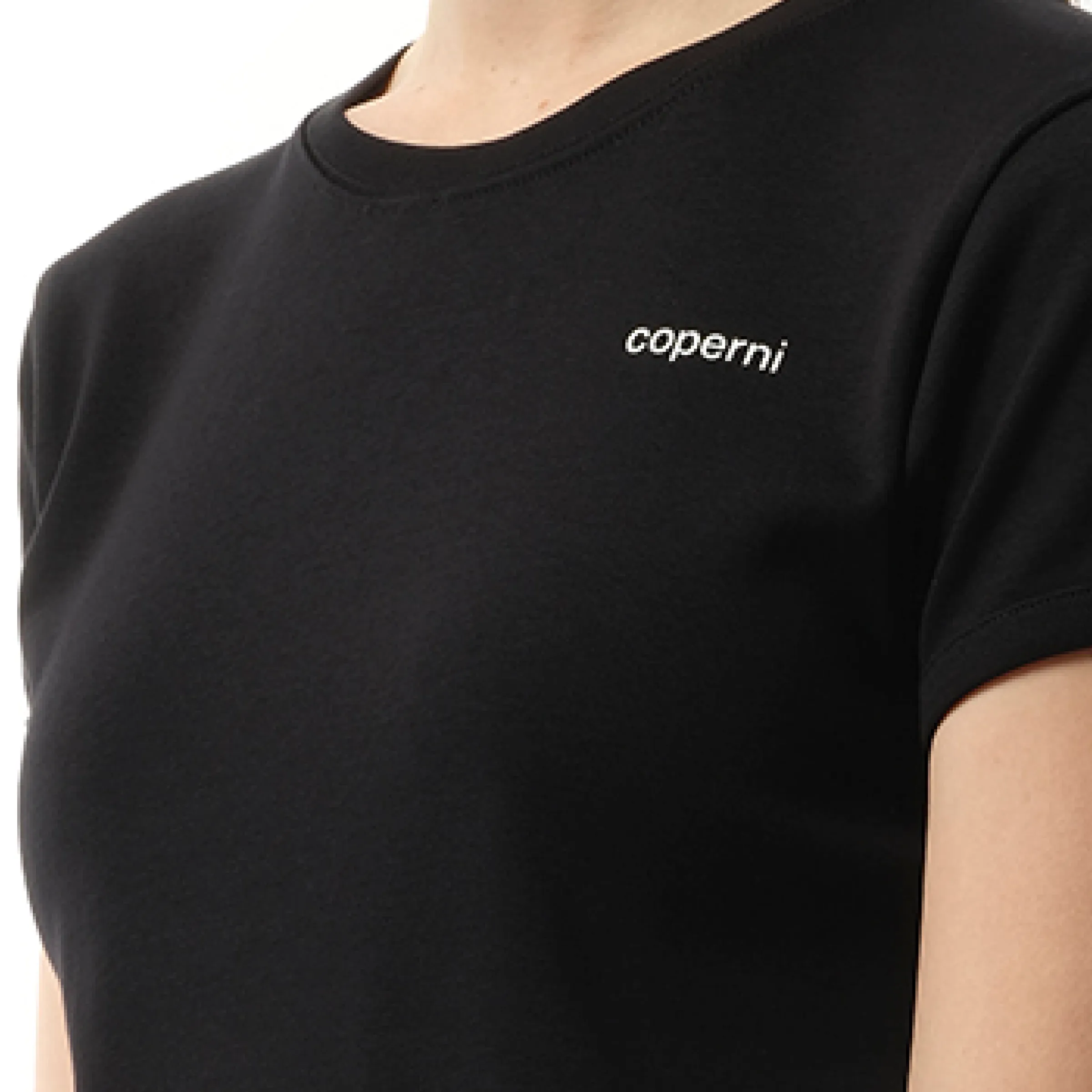 Logo Slim Fit T-Shirt in Black/White sold by MARAIS product image thumbnail 3