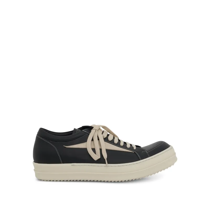 Vintage Leather Sneakers in Black/Milk sold by MARAIS