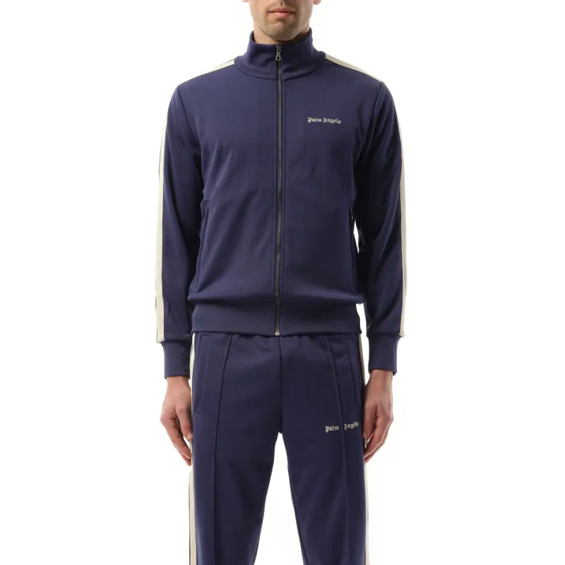 Classic Logo Track Jacket in Navy Blue sold by MARAIS