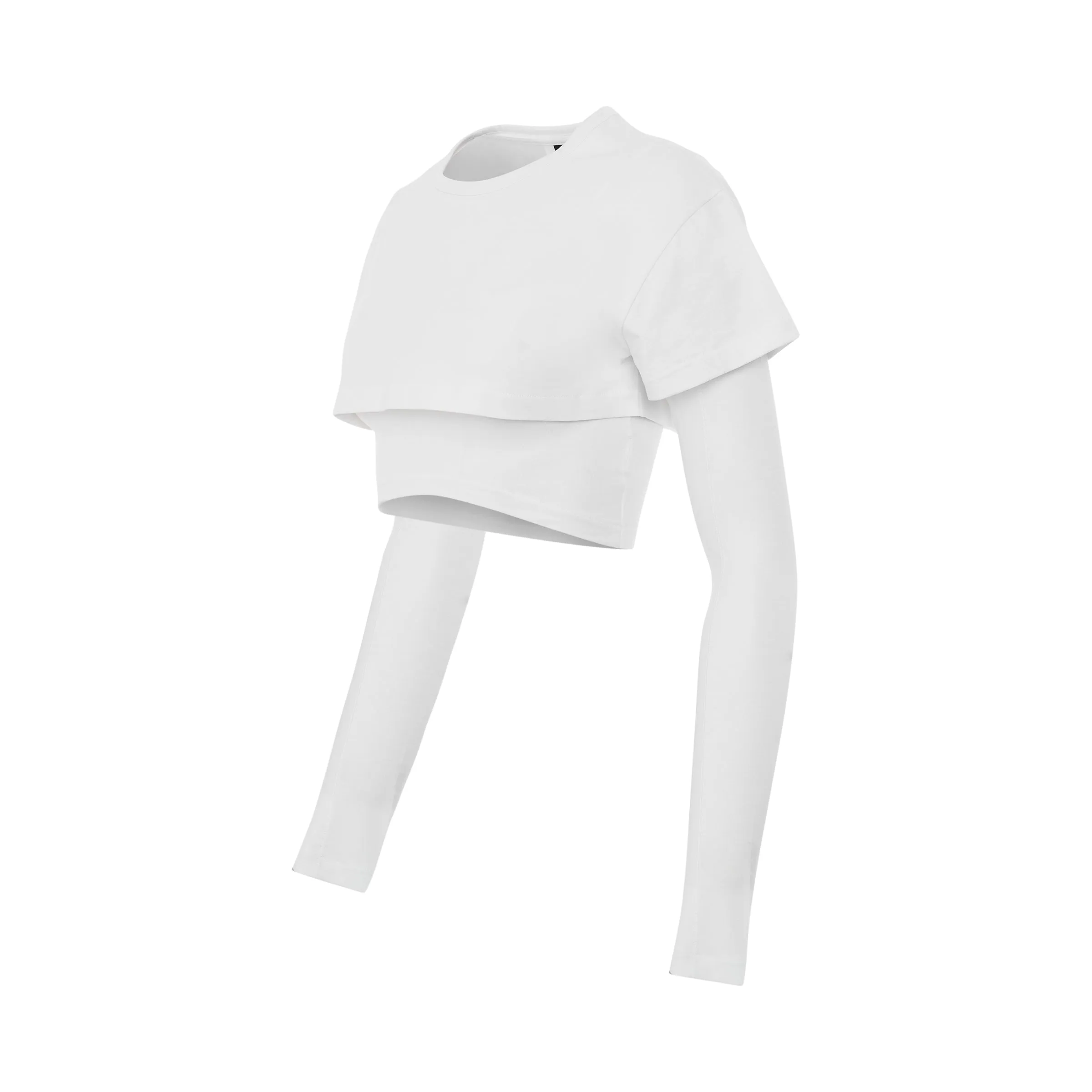 Layered Crop Top in White sold by MARAIS product image thumbnail 2
