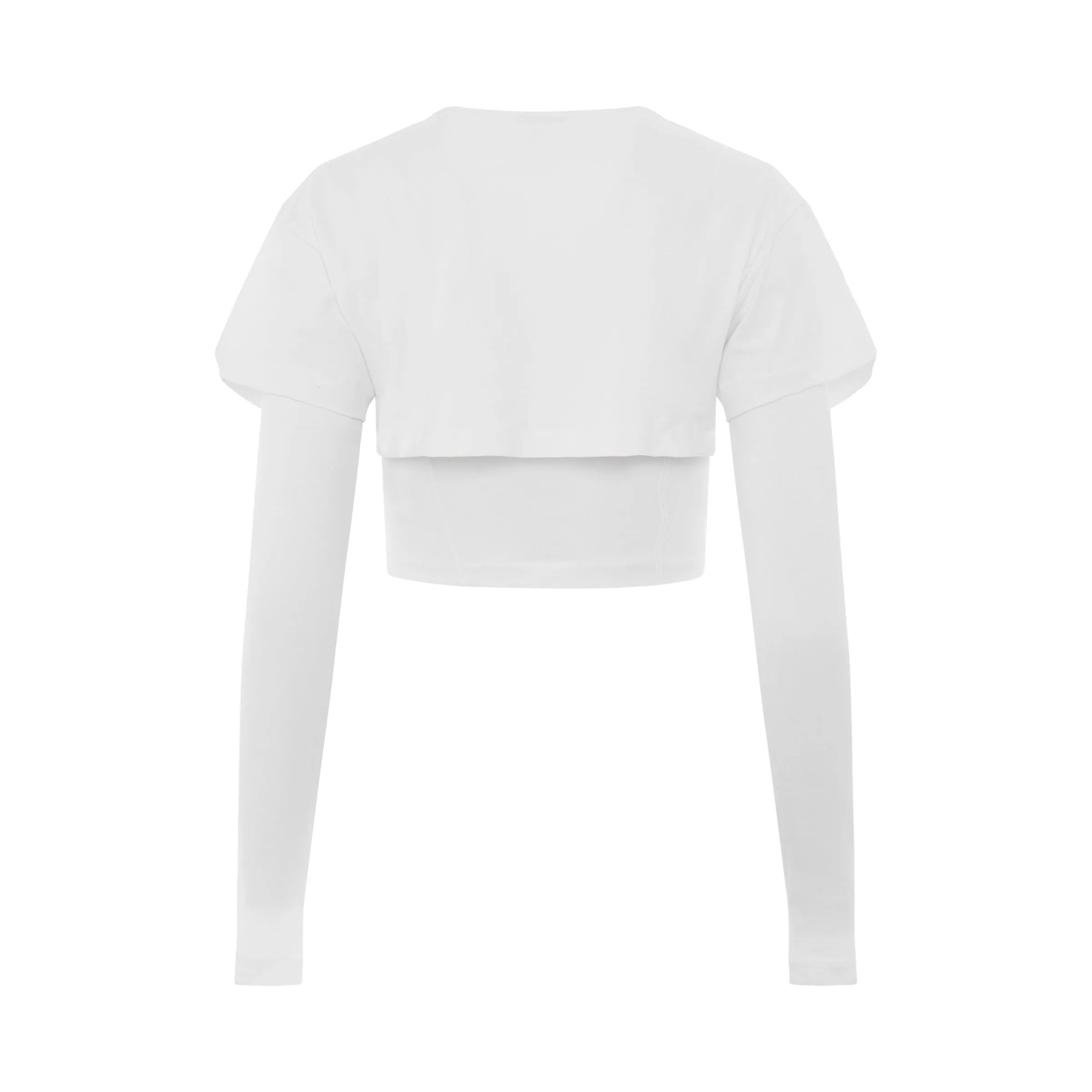 Layered Crop Top in White sold by MARAIS product image thumbnail 4