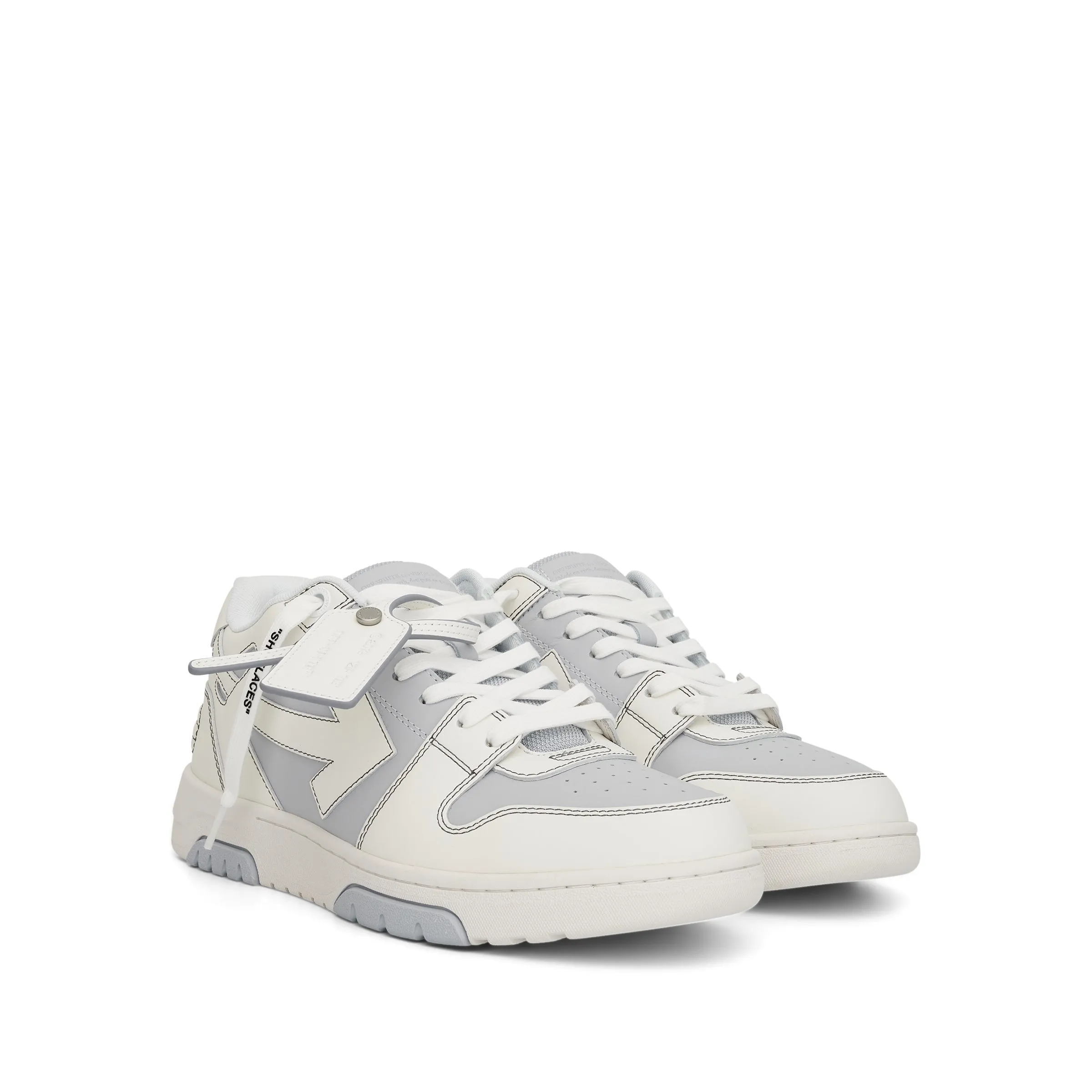 Out of Office Calf Leather Sneaker in Light Blue/White sold by MARAIS product image thumbnail 2
