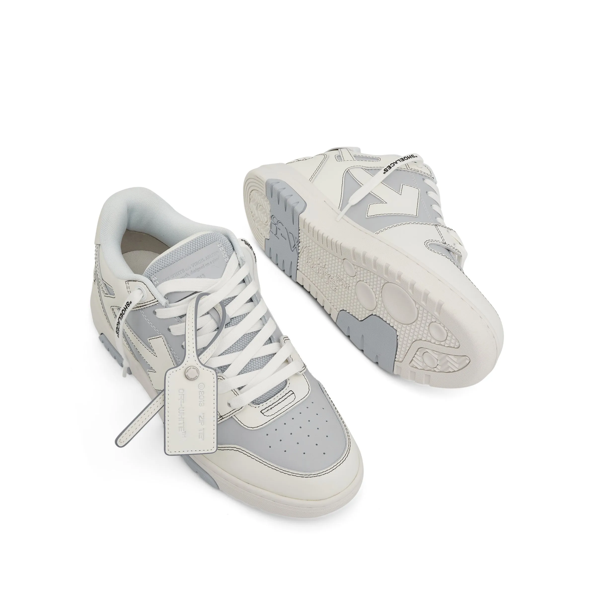 Out of Office Calf Leather Sneaker in Light Blue/White sold by MARAIS product image thumbnail 4