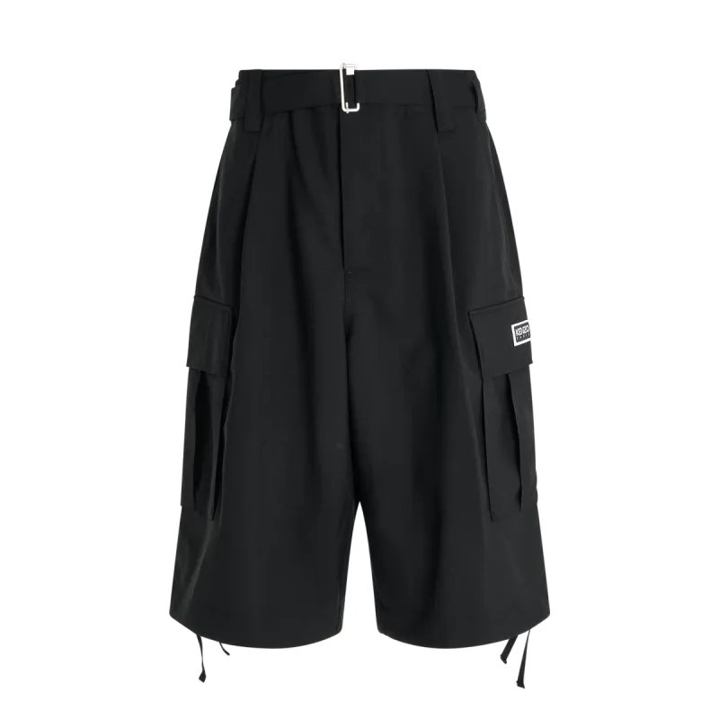 Cargo Tailored Shorts in Black sold by MARAIS