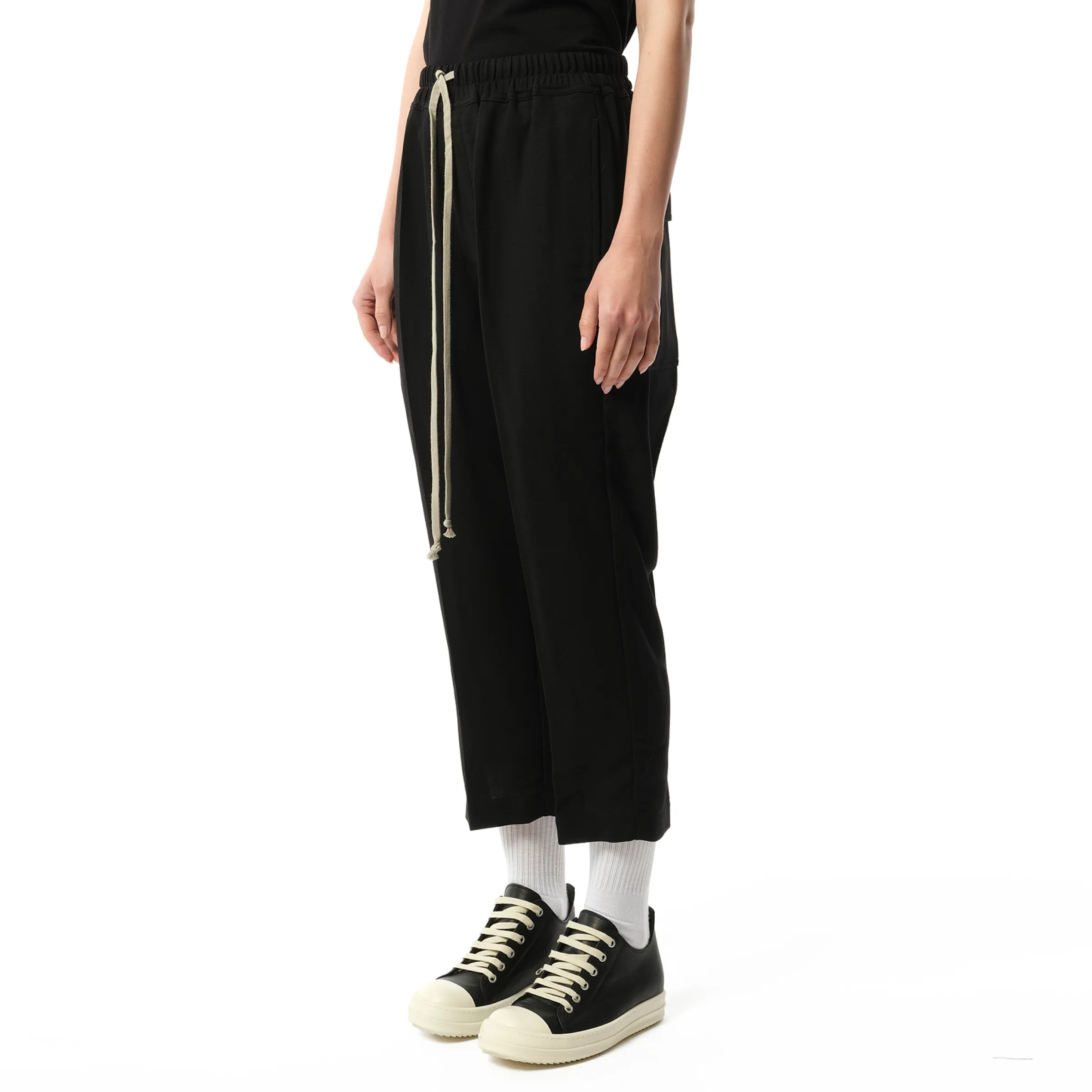 Wool Cropped Drawstring Astaires Pants in Black sold by MARAIS product image thumbnail 5