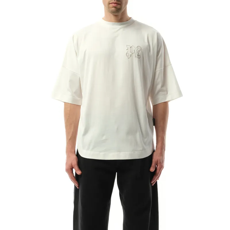 PA Monogram Over T-Shirt in Off White sold by MARAIS