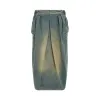 Pleated Denim Skirt in Dirty Wash sold by MARAIS