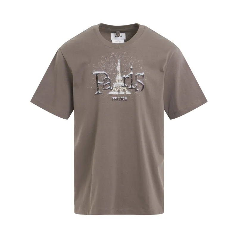 Snow in Paris T-Shirt in Grey sold by MARAIS