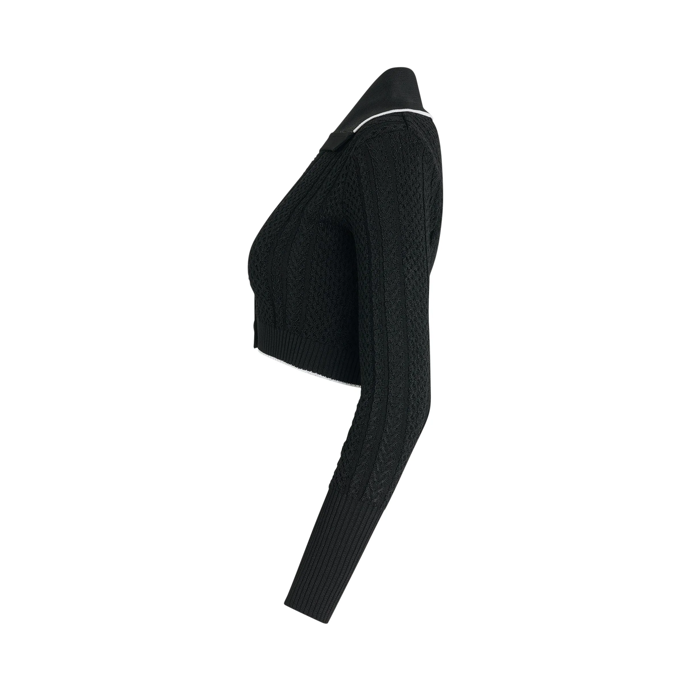 Bela Cropped Cardigan in Black sold by MARAIS product image thumbnail 3
