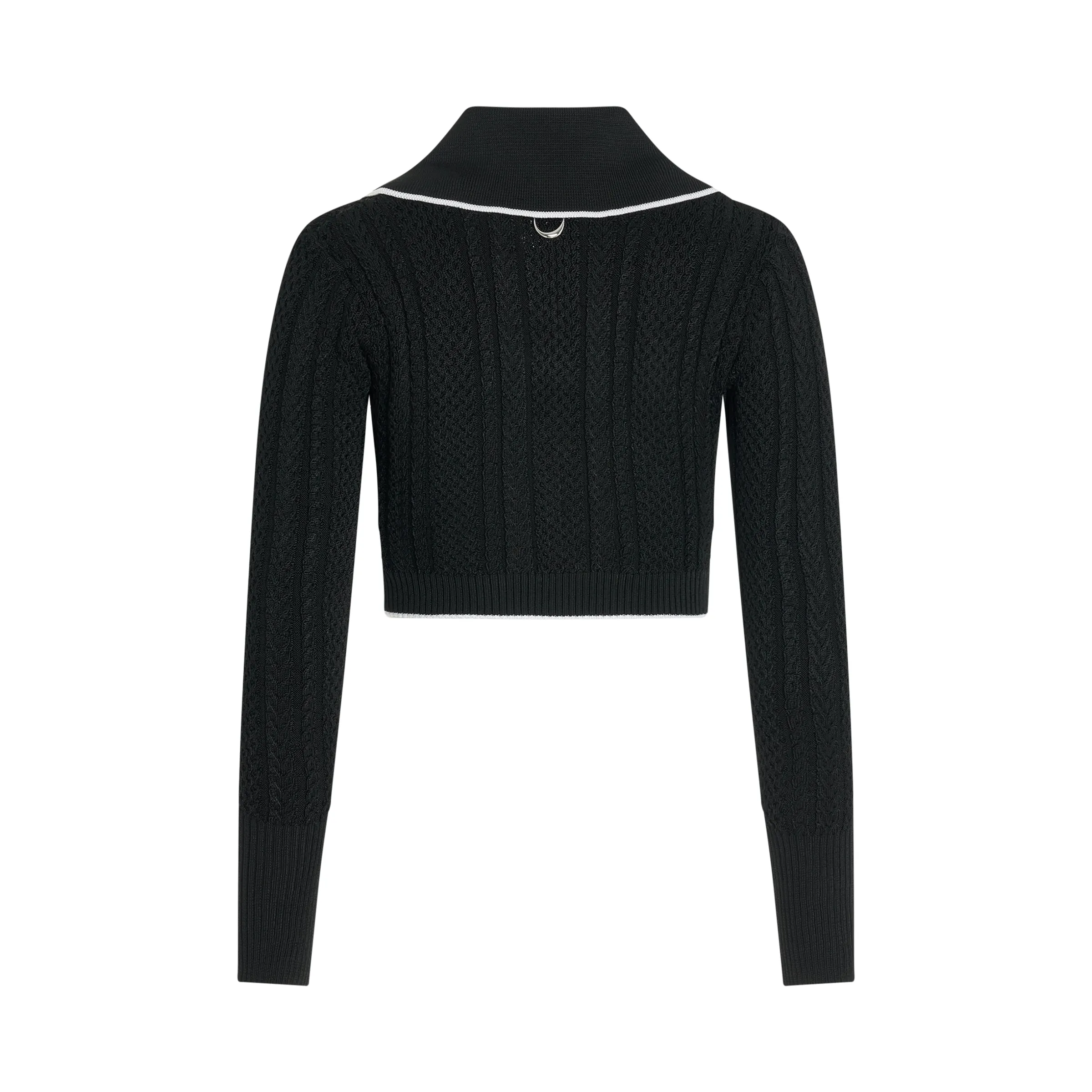 Bela Cropped Cardigan in Black sold by MARAIS product image thumbnail 4