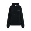 Embroidered Flower Arrow Regular Fit Hoodie in Black sold by MARAIS
