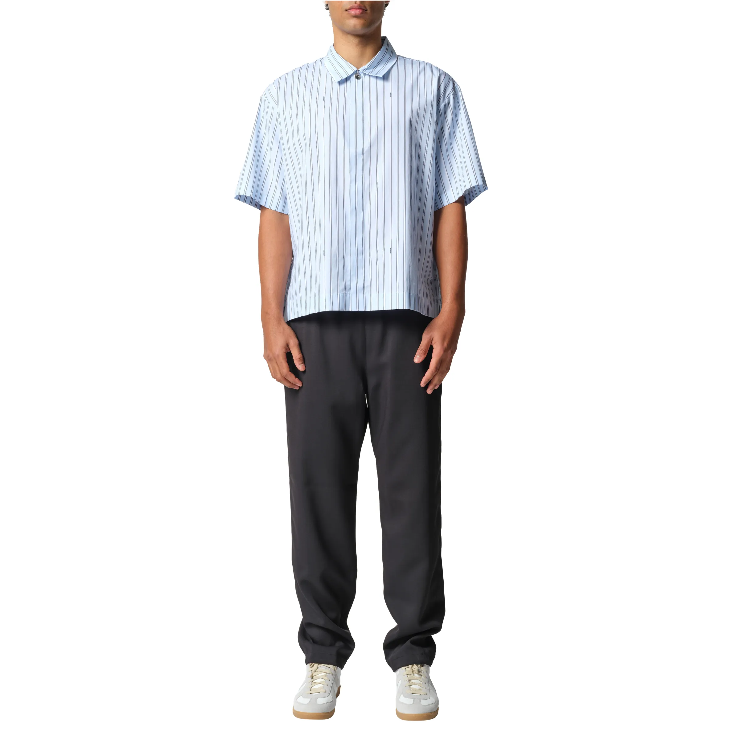 La Chemise Manches Courte in Blue Stripe sold by MARAIS product image thumbnail 4