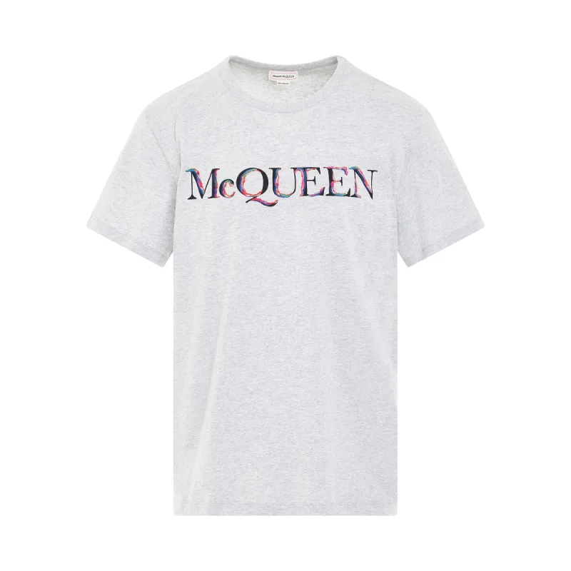 Rainbow Logo Print T-Shirt in Grey sold by MARAIS