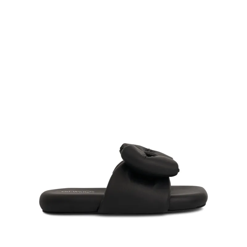 Nappa Bow Padded Slipper in Black sold by MARAIS
