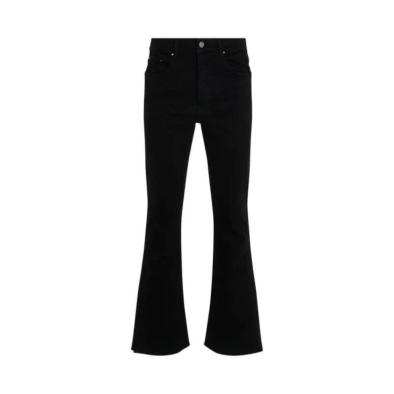 Stack Kick Flare Jeans in Black sold by MARAIS