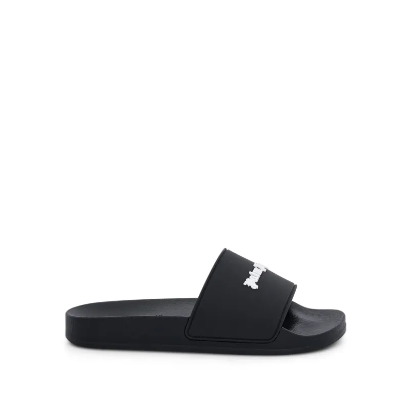 New Logo Pool Slider in Black/White sold by MARAIS