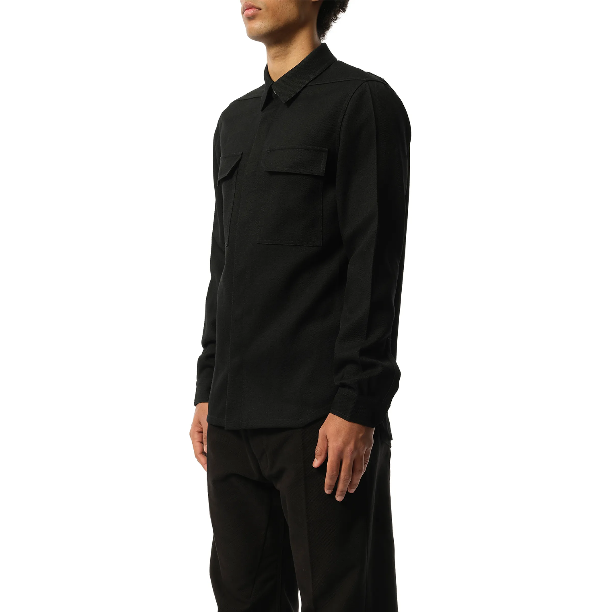Wool Drill Outer Shirt in Black sold by MARAIS product image thumbnail 5