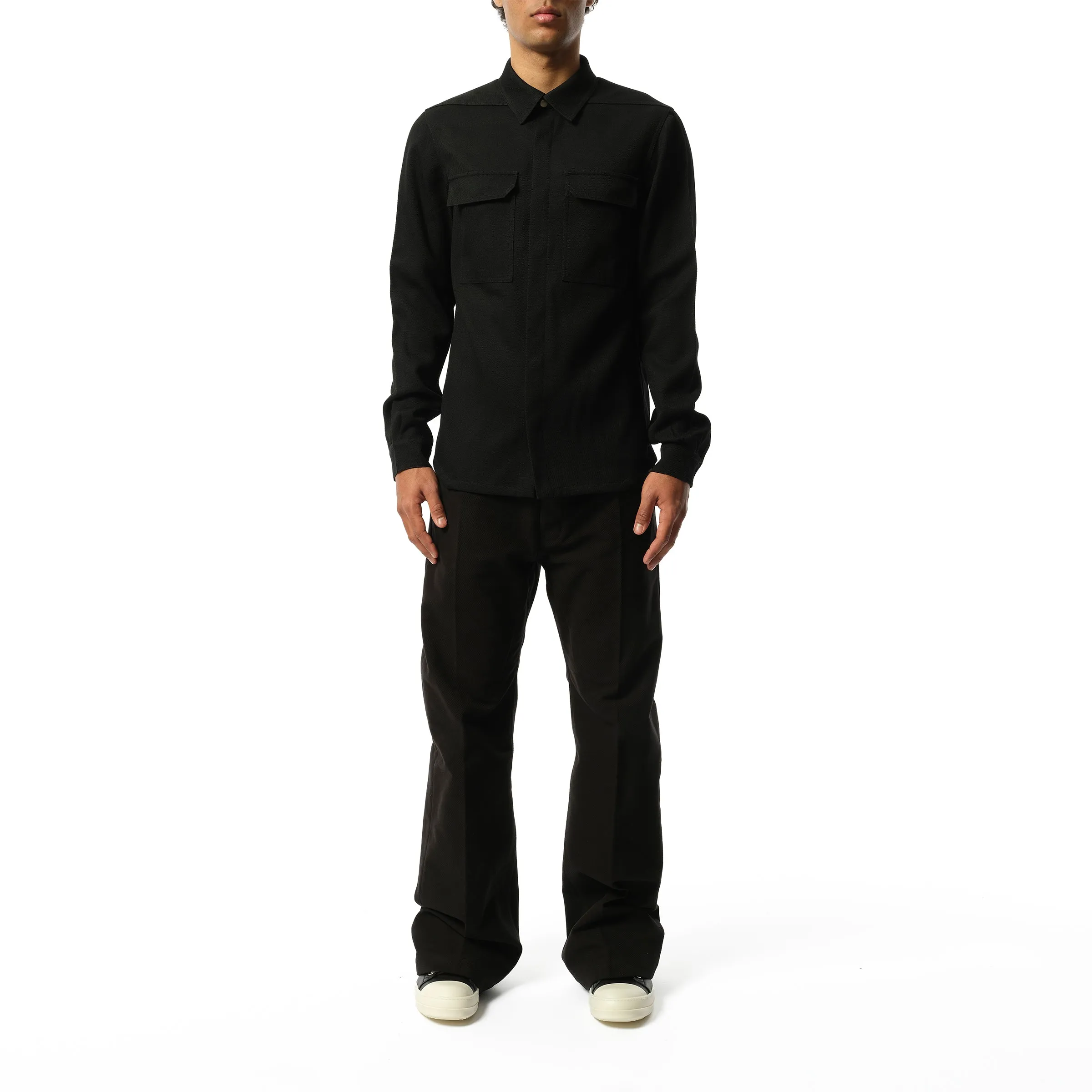 Wool Drill Outer Shirt in Black sold by MARAIS product image thumbnail 4