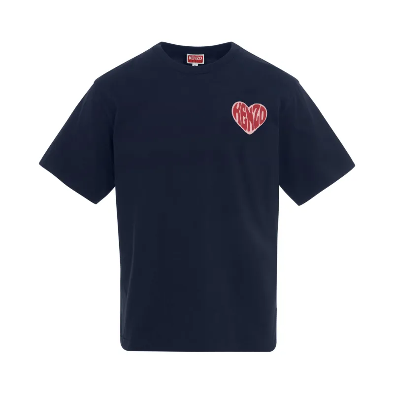 Kenzo Hearts Oversize T-Shirt in Black made by MARAIS