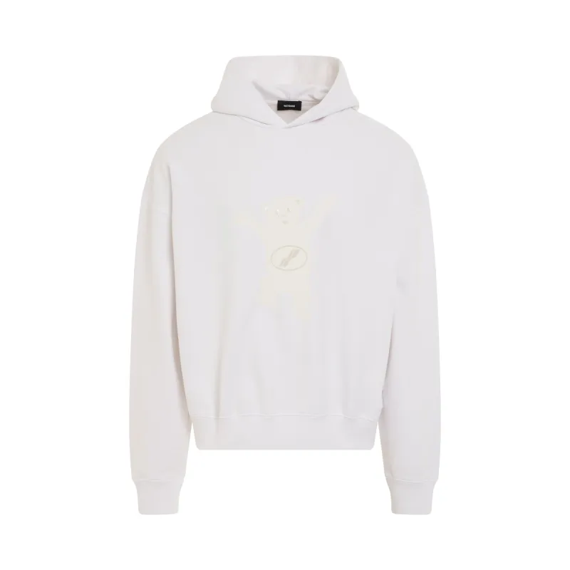 New Teddy Logo Pigment Hoodie in Ivory sold by MARAIS