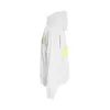 Tape Logo Ripped Pocket Hoodie in White sold by MARAIS