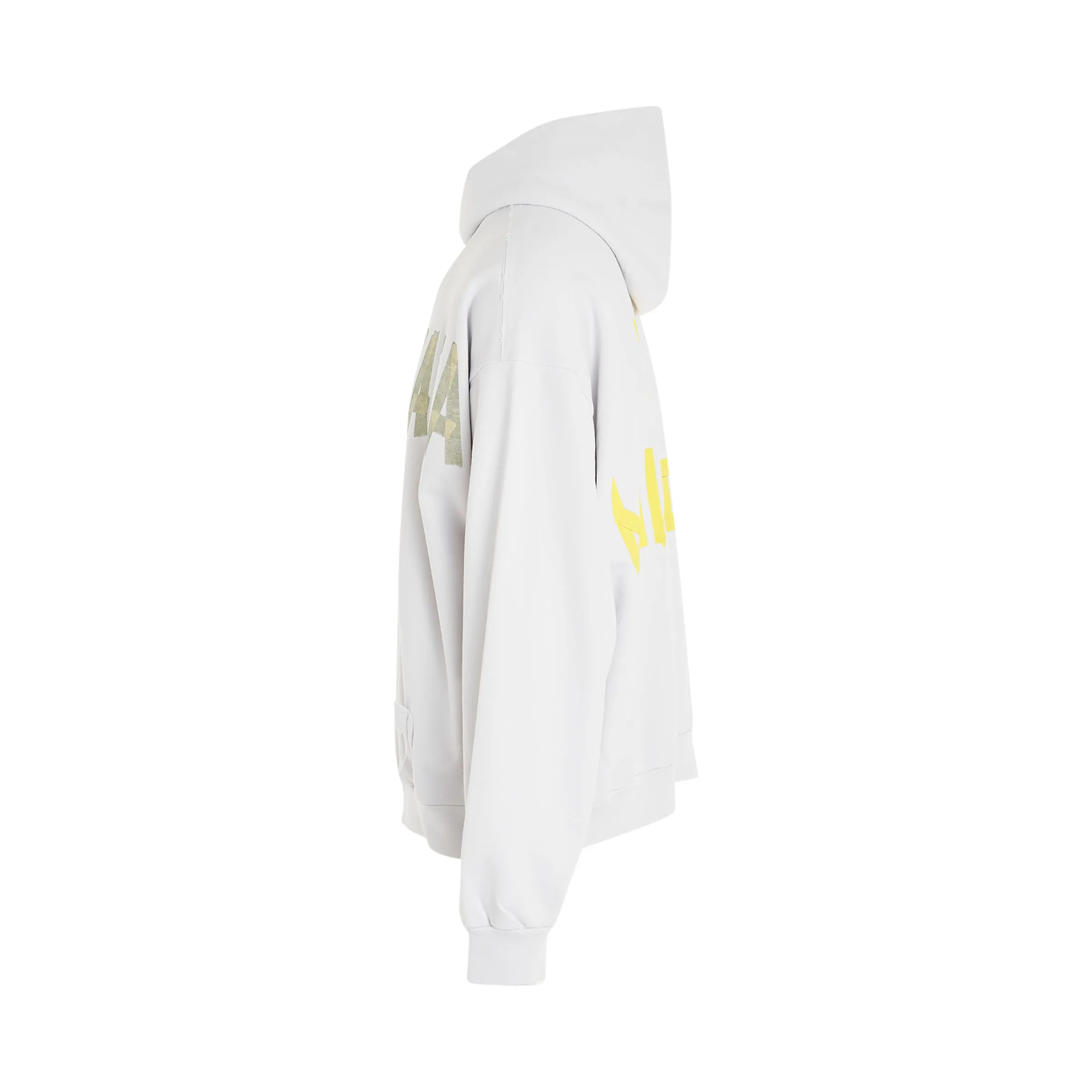 Tape Logo Ripped Pocket Hoodie in White sold by MARAIS product image thumbnail 3
