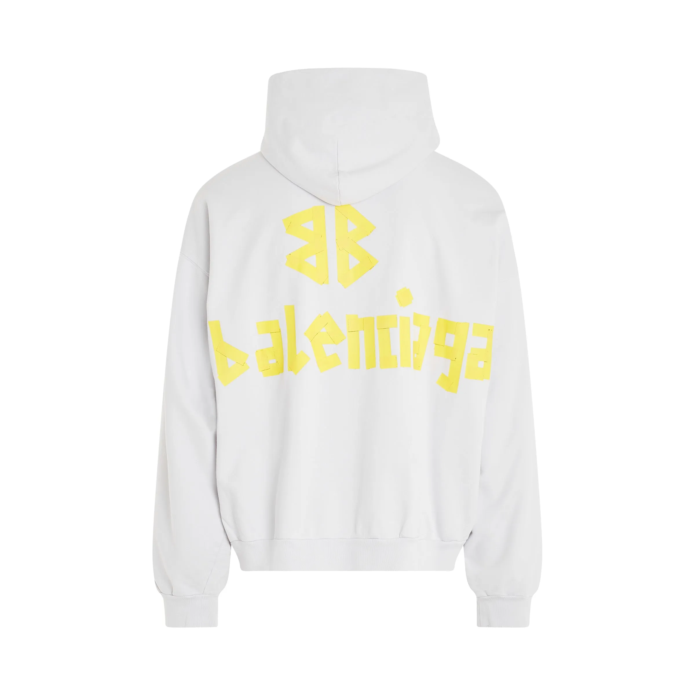 Tape Logo Ripped Pocket Hoodie in White sold by MARAIS product image thumbnail 4