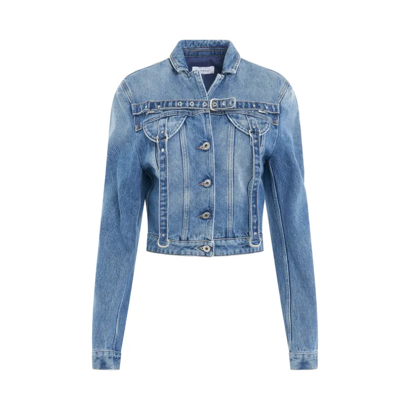 Cargo Crop Denim Jacket sold by MARAIS