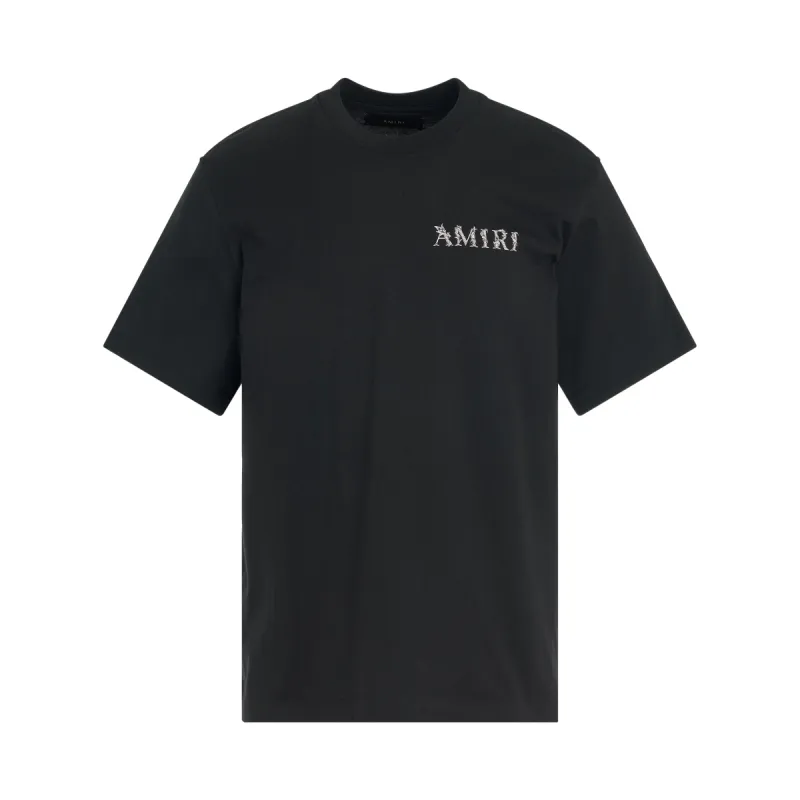 MA Baroque Logo T-Shirt in Black made by AMIRI