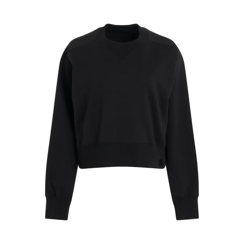S Sweat Jersey Pullover in Black sold by MARAIS