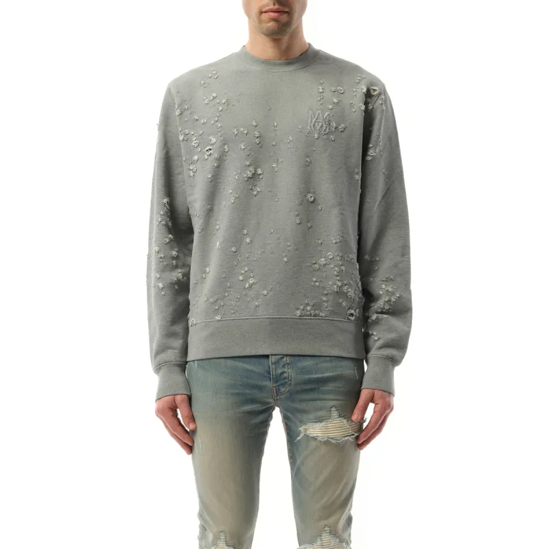 MA Shotgun Embroidered Sweatshirt in Grey sold by MARAIS