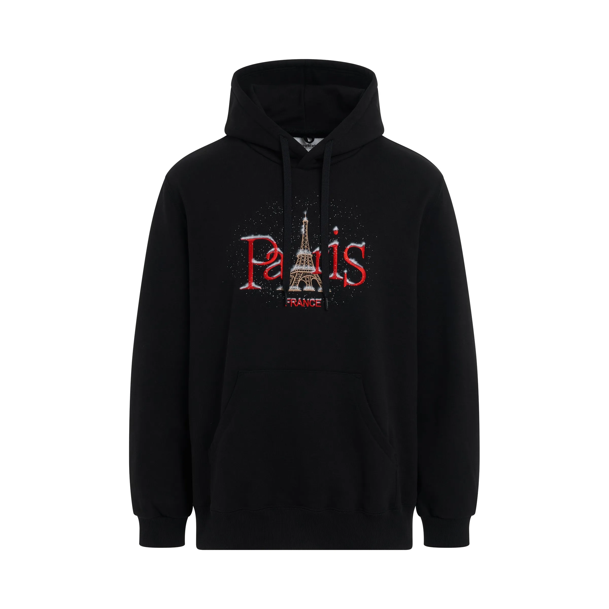 Snow in Paris Hoodie in Black sold by MARAIS
