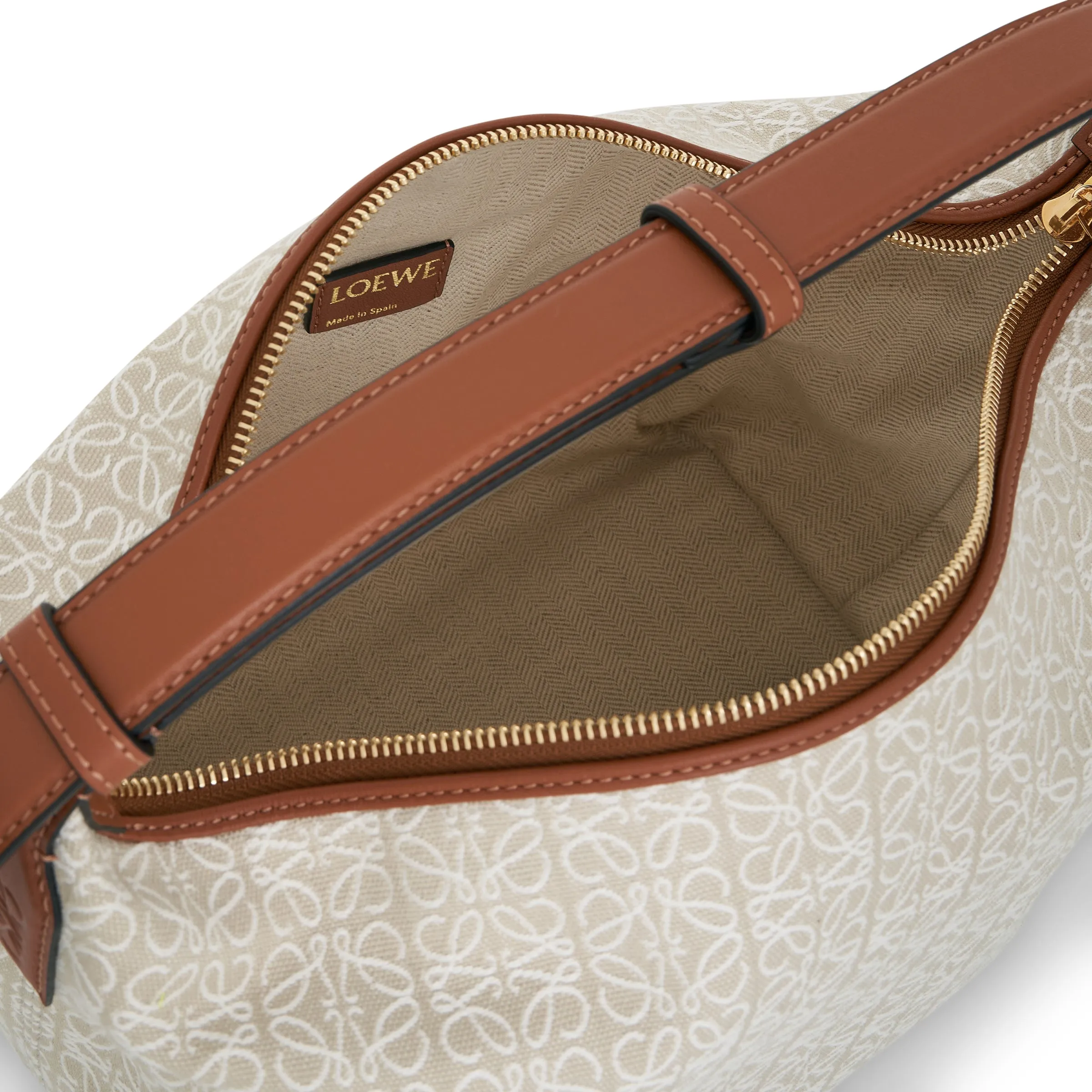 Medium Cubi Bag in Anagram Jacquard and Calfskin in Ecru sold by MARAIS product image thumbnail 4