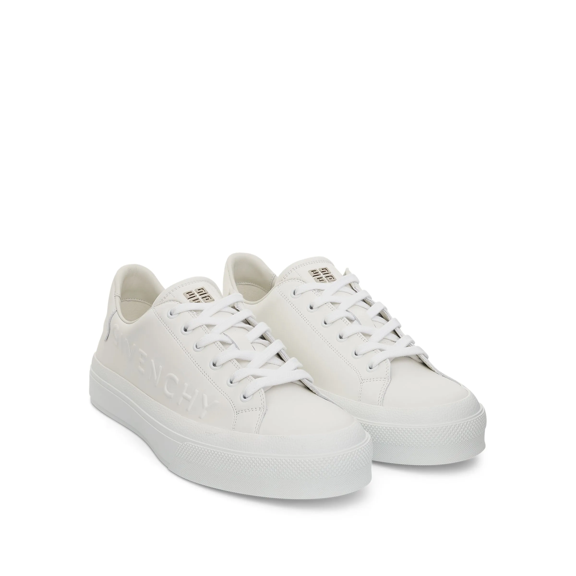 City Sport Sneaker with Embossed Logo in White sold by MARAIS product image thumbnail 2