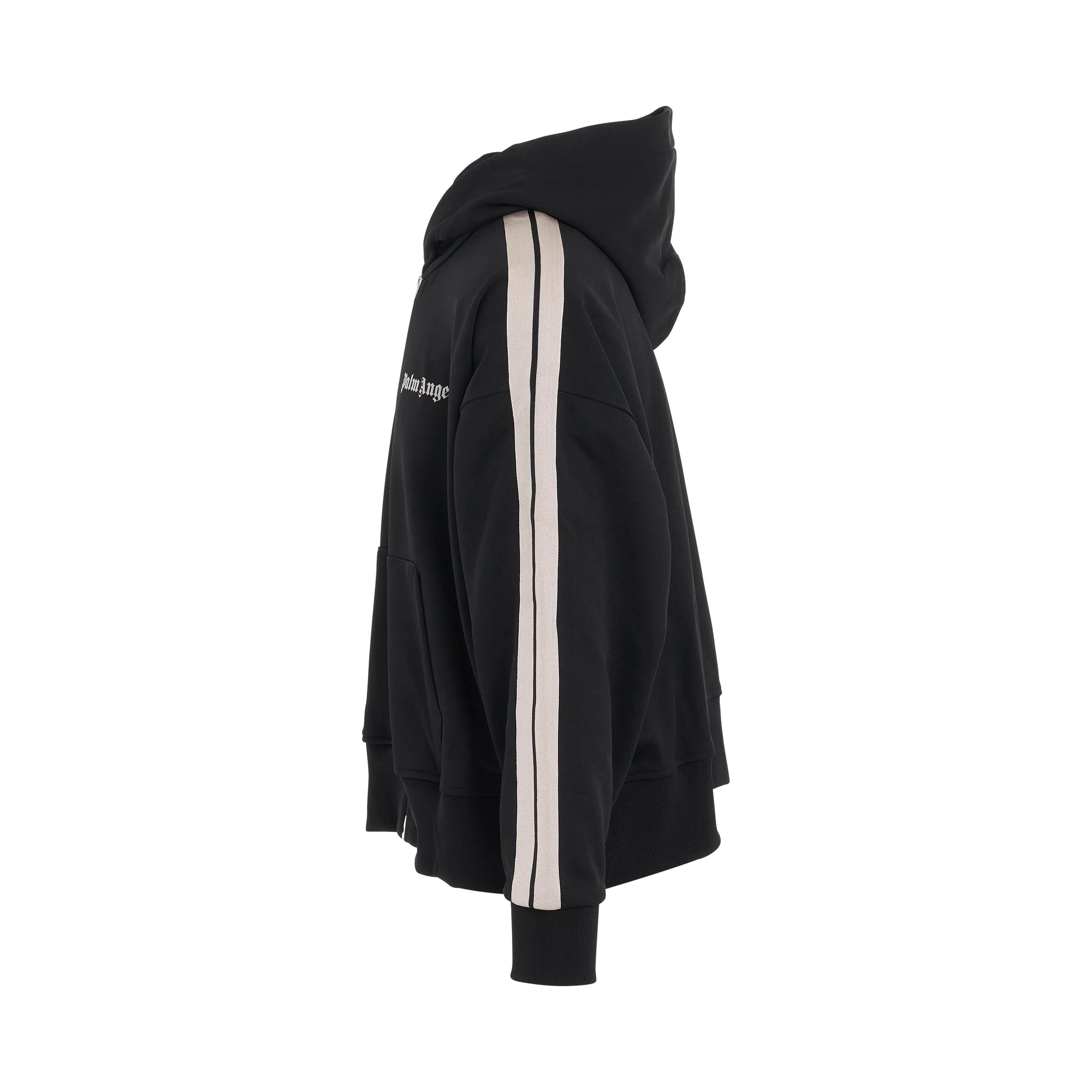 Zipped Hoodie Track Jacket in Black/Off White sold by MARAIS product image thumbnail 3