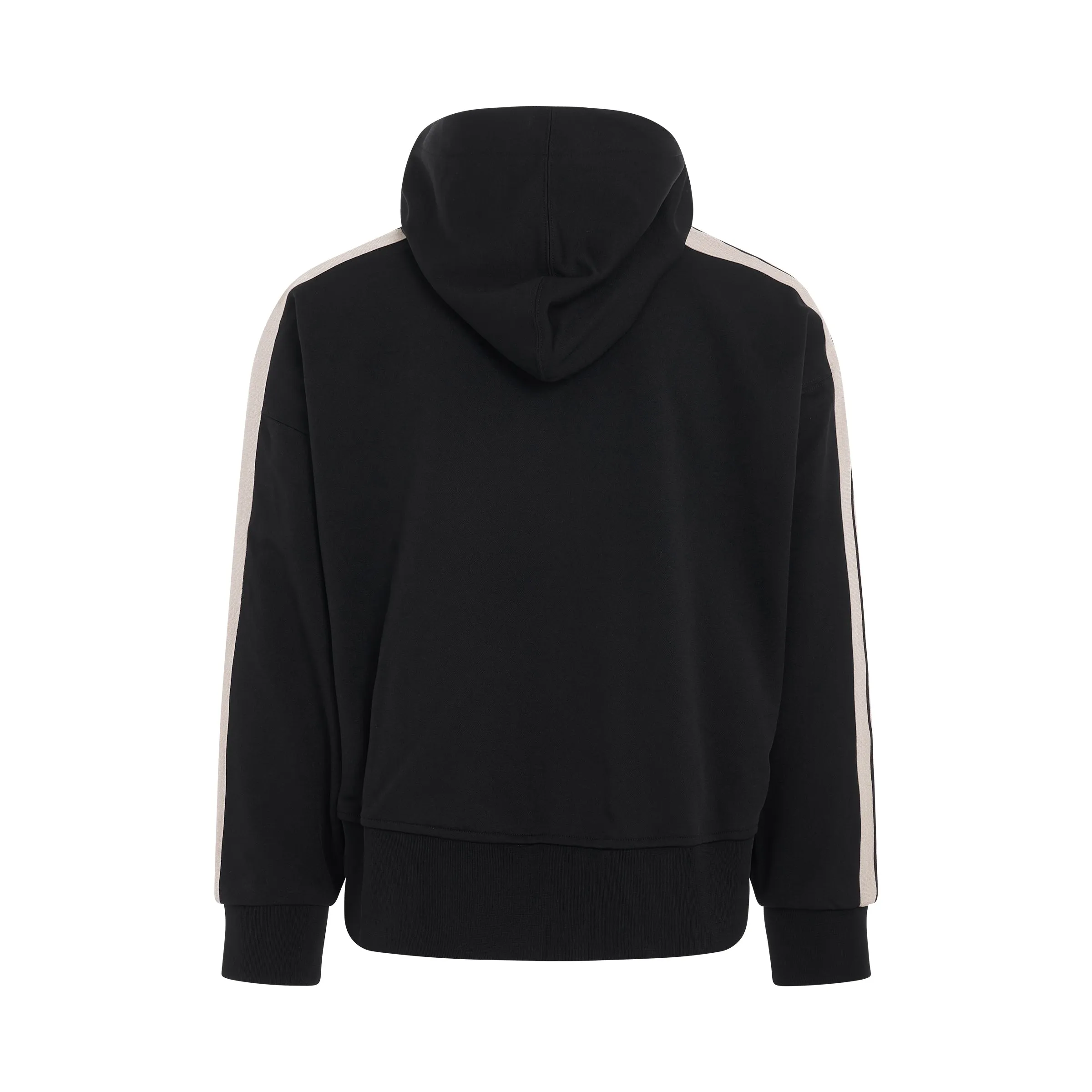 Zipped Hoodie Track Jacket in Black/Off White sold by MARAIS product image thumbnail 4