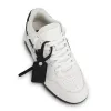 Out Of Office Calf Leather Sneakers in White/Black sold by MARAIS