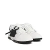 Out Of Office Calf Leather Sneakers in White/Black sold by MARAIS